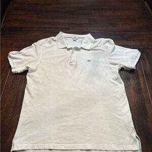 Men's Fish Hippie White Polo Shirt size Large